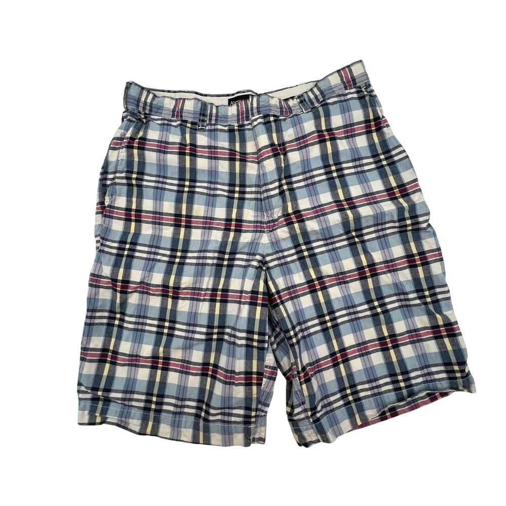 Abercrombie & Fitch Y2K Paid Cotton Short Blue Vintage Men's